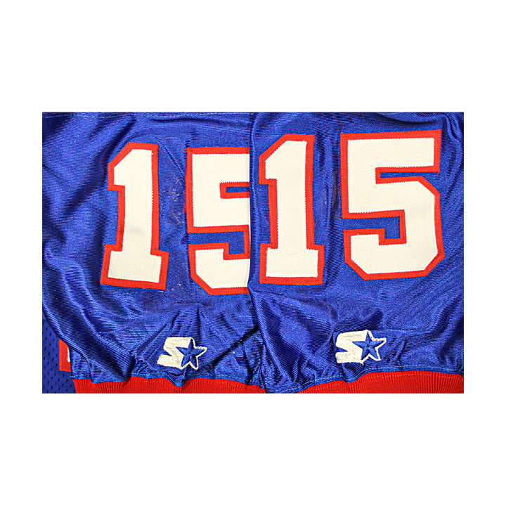 Jeff Hostetler New York Giants Autographed Blue Jersey JSA COA