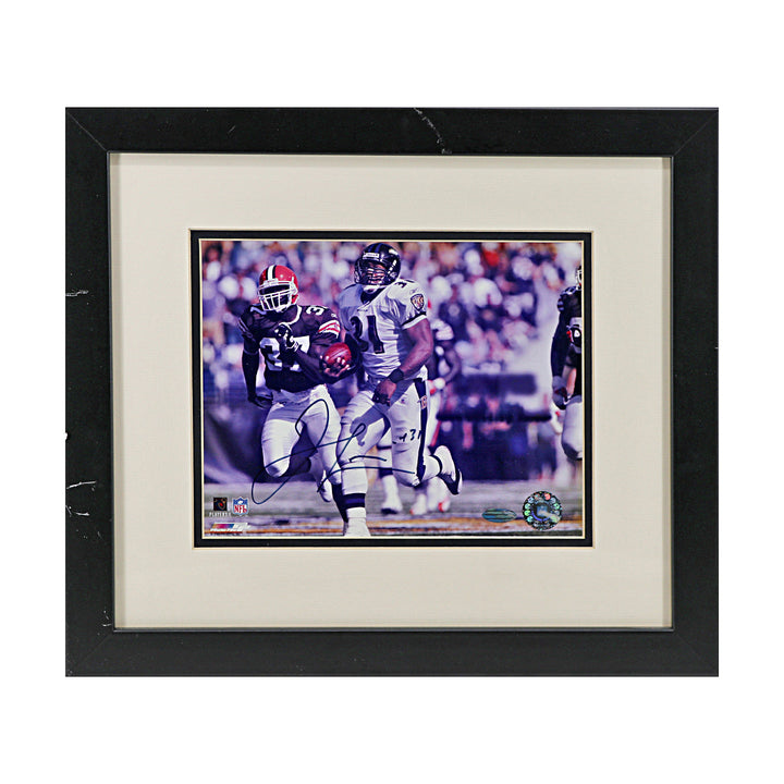 Jamal Lewis Baltimore Ravens Autographed Signed 8x10 Framed Photo (Steiner Holo)