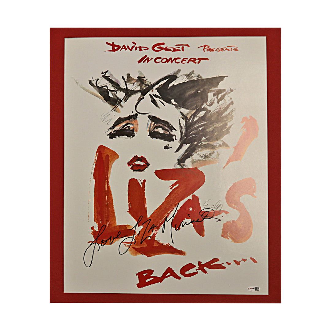 Liza Minnelli Autographed 18x24 Matted Liza's Back Concert Poster JSA COA
