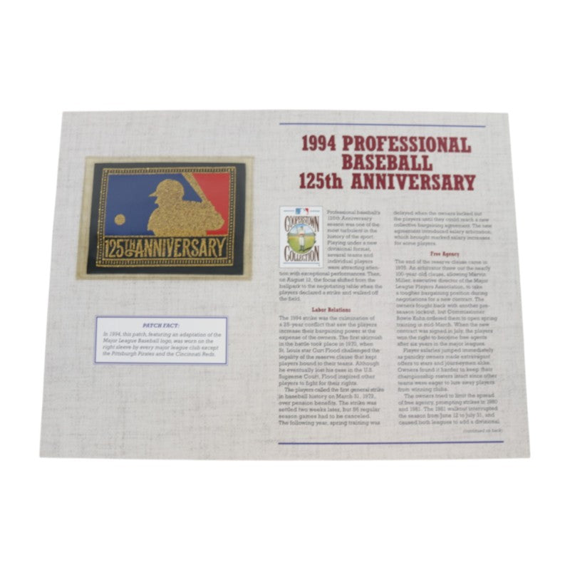 125 Years of Official Baseball Patches Set