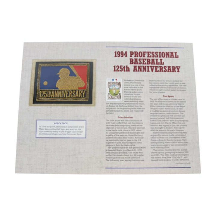 125 Years of Official Baseball Patches Set