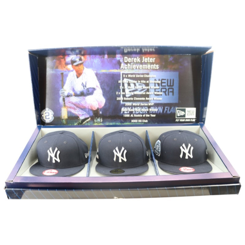 Derek Jeter New York Yankees New Era 3 Cap Final Season Hat Collection and Box LE 0942/2014
