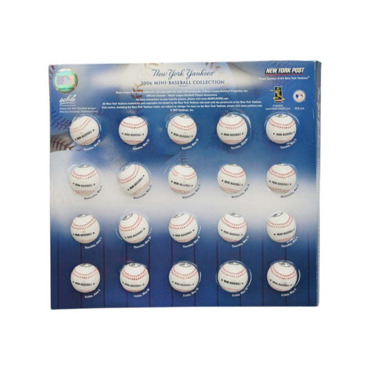 Jeter Rivera Posada New York Yankees 2006 20 Mini Baseballs New York Post Set