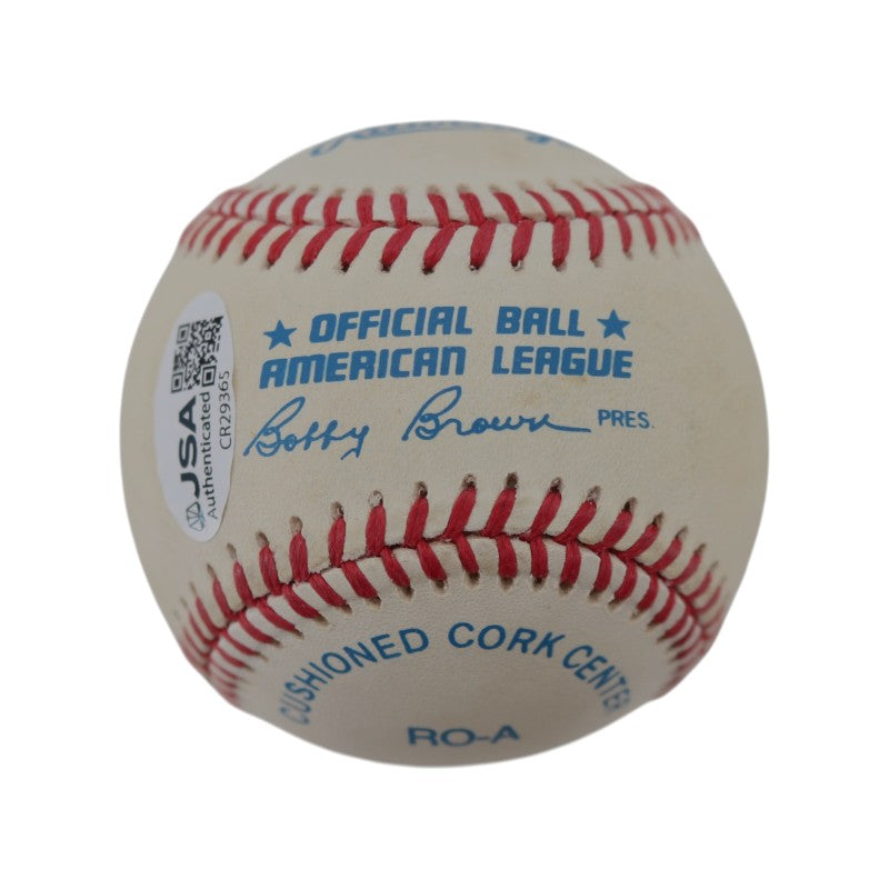 Bob Lemon Cleveland Indians Autographed OAL Baseball JSA COA