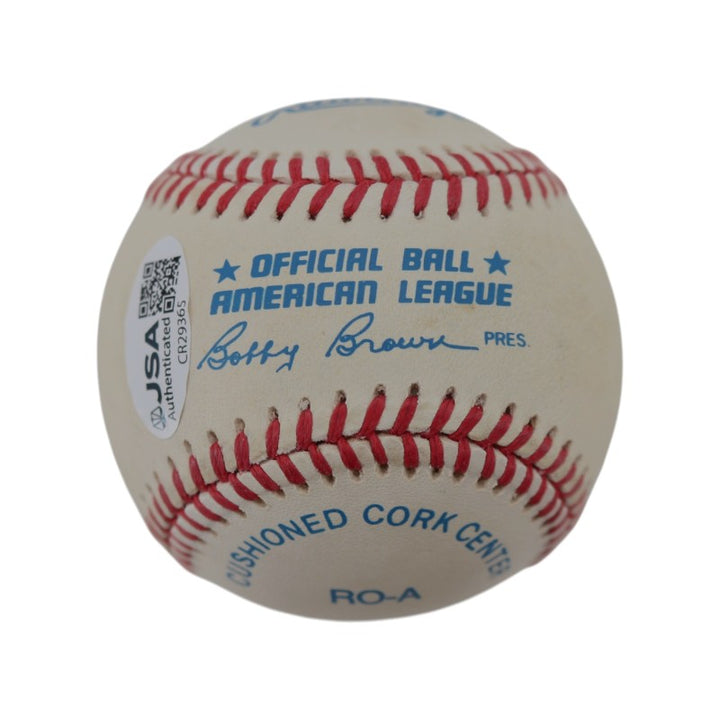 Bob Lemon Cleveland Indians Autographed OAL Baseball JSA COA