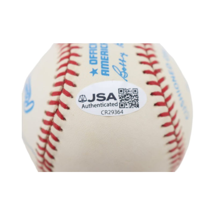 Don Larsen Mickey Rivers Ed Figueroa New York Yankees Multi Autographed OAL Baseball JSA COA