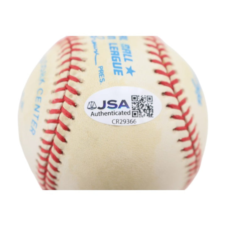 Tim Salmon Los Angeles Angels Autographed Inscribed OAL Baseball JSA COA