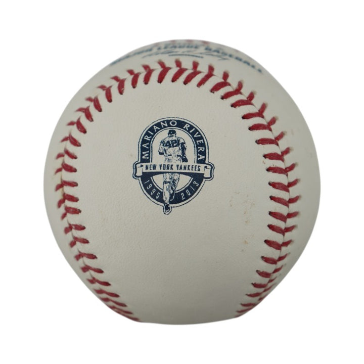 Mariano Rivera Logo OMLB Baseball with Case and Authentic Yankee Stadium Dirt Steiner COA
