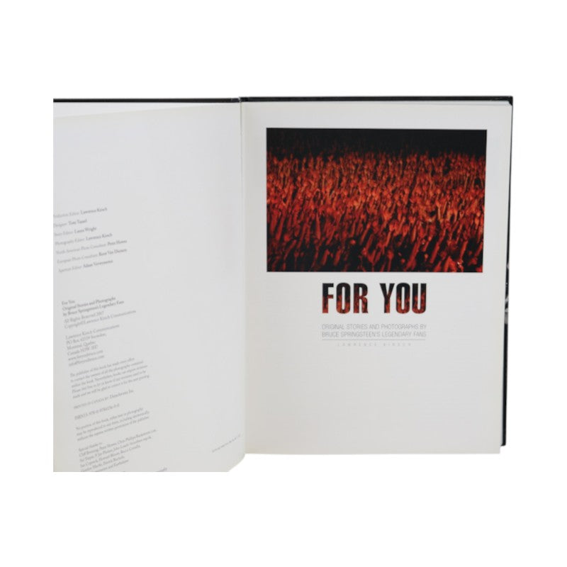 Bruce Springsteen For You Original Story & Photographs by Lawrence Kirsch Book