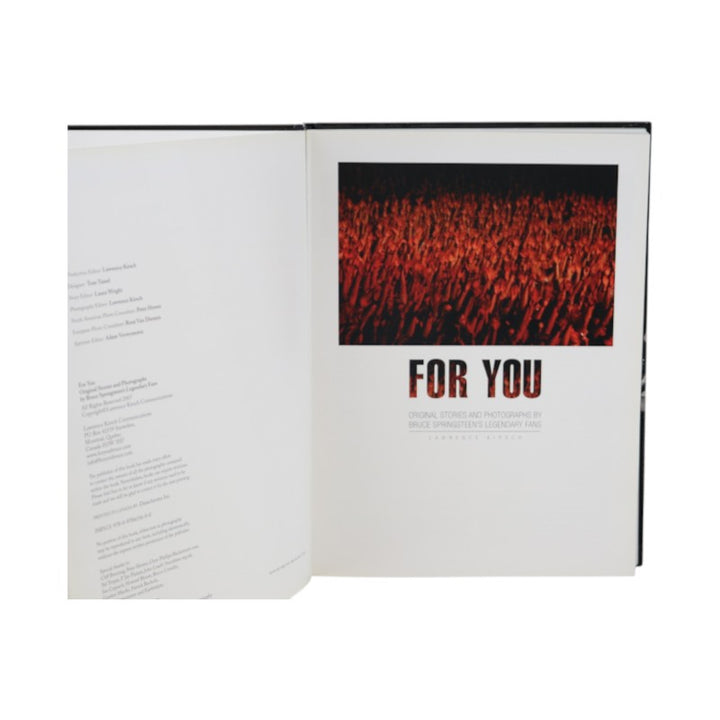 Bruce Springsteen For You Original Story & Photographs by Lawrence Kirsch Book