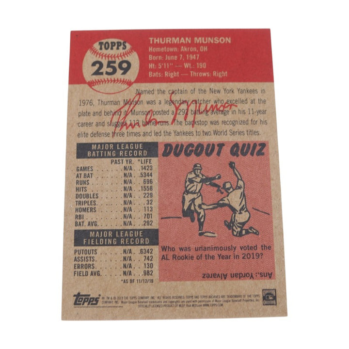 2019 Topps Living Set #259 Thurman Munson