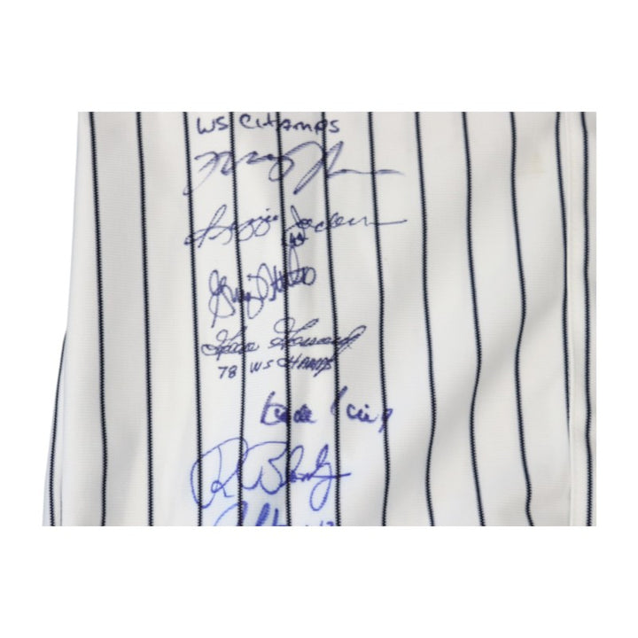 Jeter Berra O'Neill Posada Multi Autographed 26 Autos Inscribed Yankees 100th Anniversary 2003 WS Jersey LE 2/100 All American Collectibles Holo
