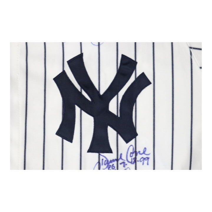 Jeter Berra O'Neill Posada Multi Autographed 26 Autos Inscribed Yankees 100th Anniversary 2003 WS Jersey LE 2/100 All American Collectibles Holo
