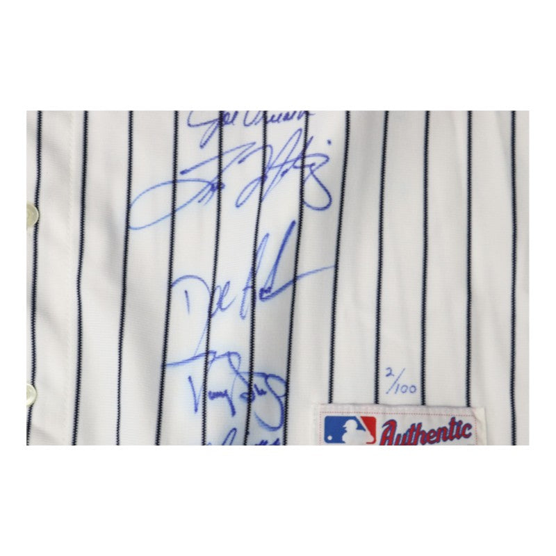 Jeter Berra O'Neill Posada Multi Autographed 26 Autos Inscribed Yankees 100th Anniversary 2003 WS Jersey LE 2/100 All American Collectibles Holo
