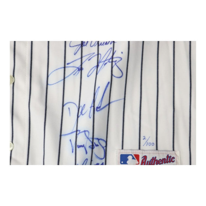 Jeter Berra O'Neill Posada Multi Autographed 26 Autos Inscribed Yankees 100th Anniversary 2003 WS Jersey LE 2/100 All American Collectibles Holo