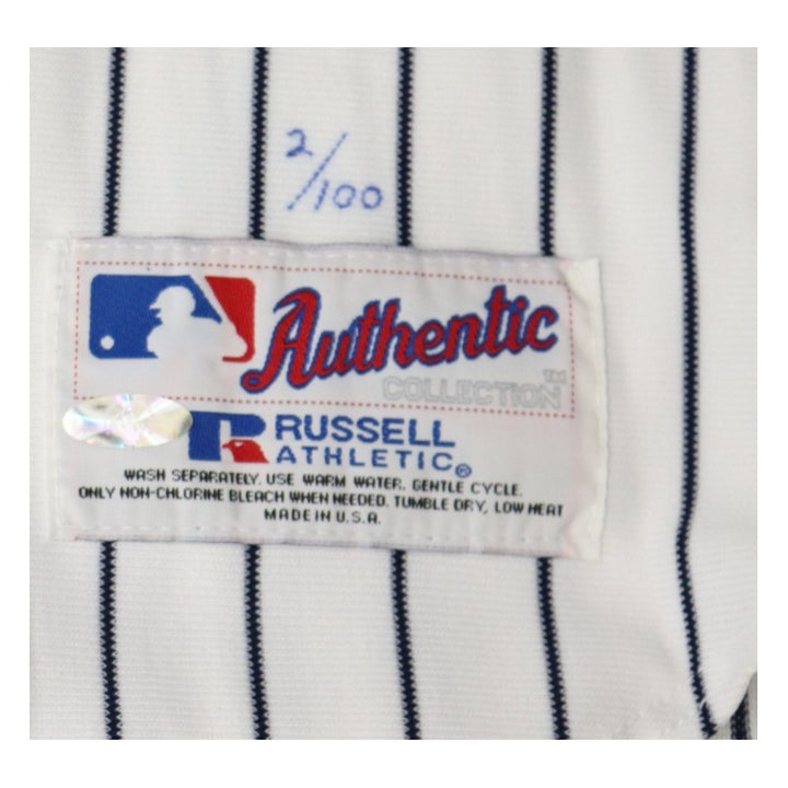 Jeter Berra O'Neill Posada Multi Autographed 26 Autos Inscribed Yankees 100th Anniversary 2003 WS Jersey LE 2/100 All American Collectibles Holo