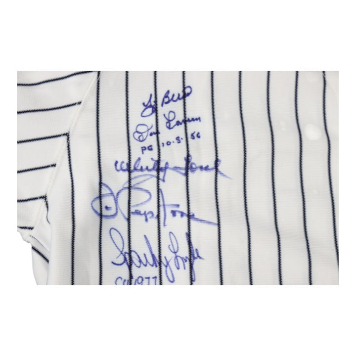 Jeter Berra O'Neill Posada Multi Autographed 26 Autos Inscribed Yankees 100th Anniversary 2003 WS Jersey LE 2/100 All American Collectibles Holo