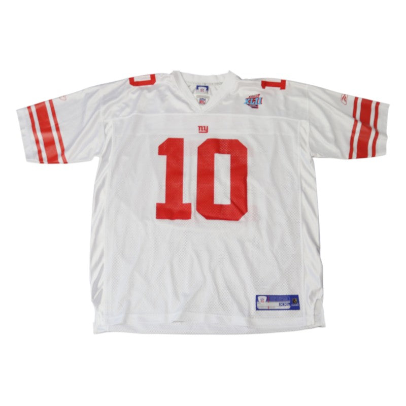 Eli Manning New York Giants Super Bowl XLII White Reebok 2XL Jersey