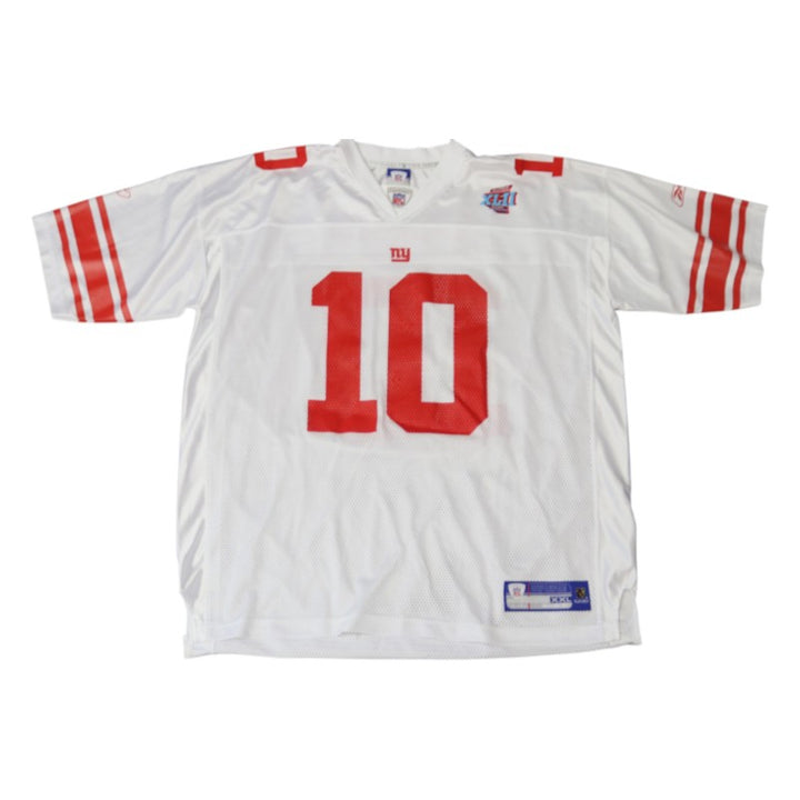 Eli Manning New York Giants Super Bowl XLII White Reebok 2XL Jersey