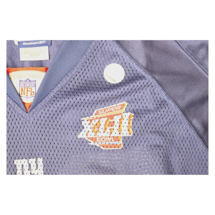 Michael Strahan New York Giants Super Bowl XLII Blue Reebok XL Jersey