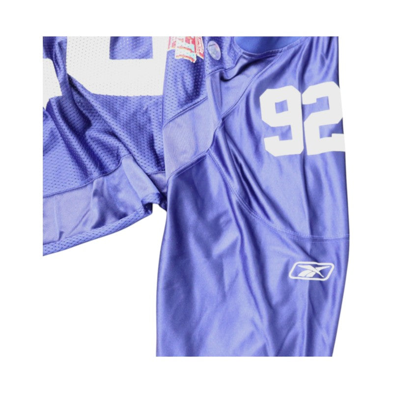 Michael Strahan New York Giants Super Bowl XLII Blue Reebok XL Jersey