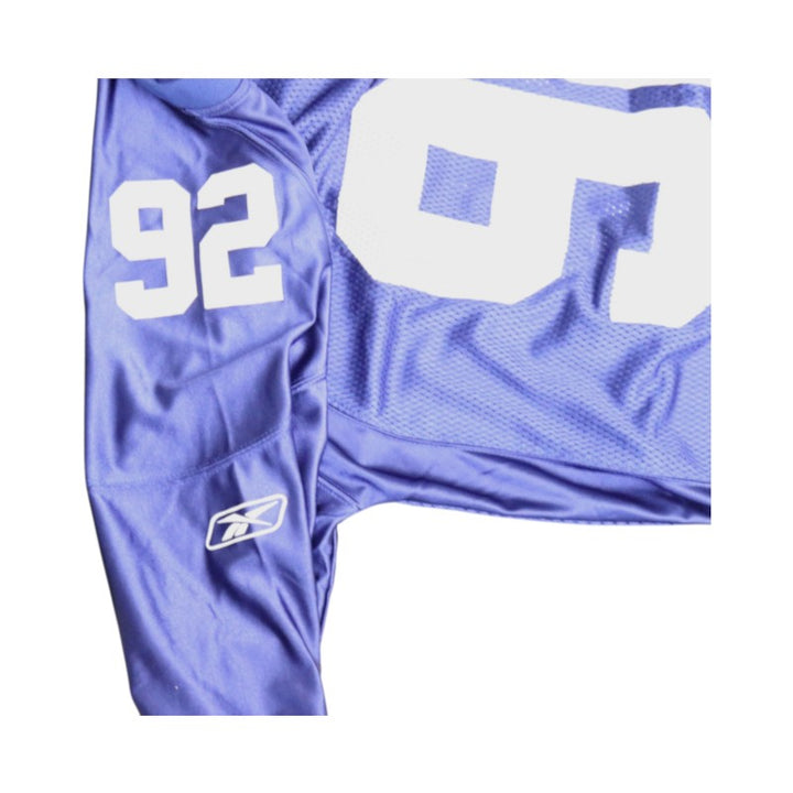 Michael Strahan New York Giants Super Bowl XLII Blue Reebok XL Jersey
