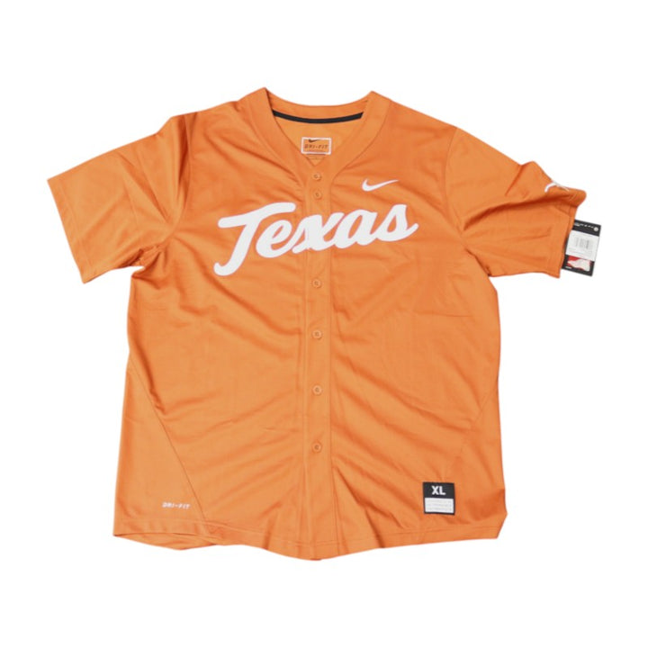University of Texas Longhorns Blank Nike Dri FIT Size XL Baseball Jersey