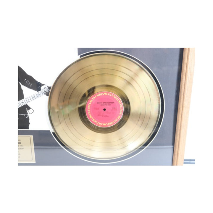 Bruce Springsteen Born to Run Gold Plated Record Framed Collage 17x24