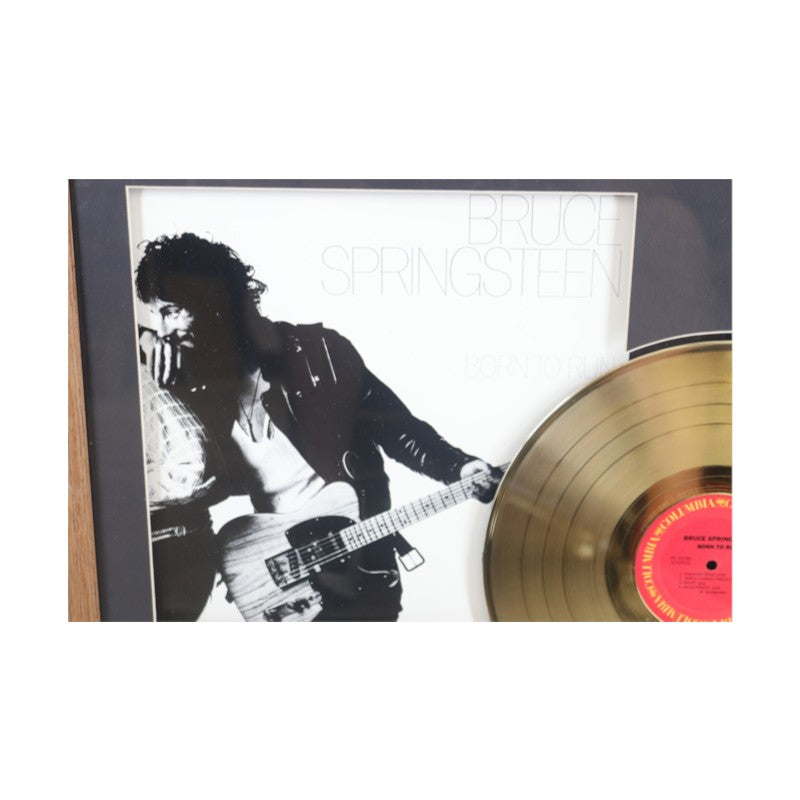 Bruce Springsteen Born to Run Gold Plated Record Framed Collage 17x24