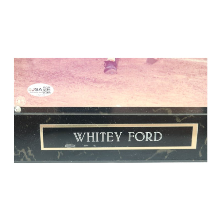 Whitey Ford New York Yankees Autographed 8x10 Photo Plaque JSA COA