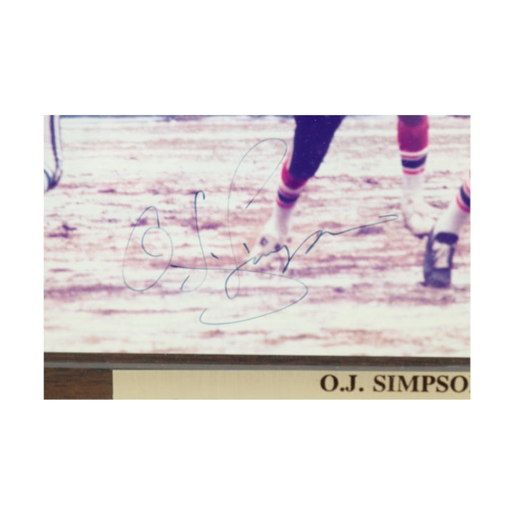 O.J. Simpson Buffalo Bills Autographed 8x10 Photo Plaque JSA COA