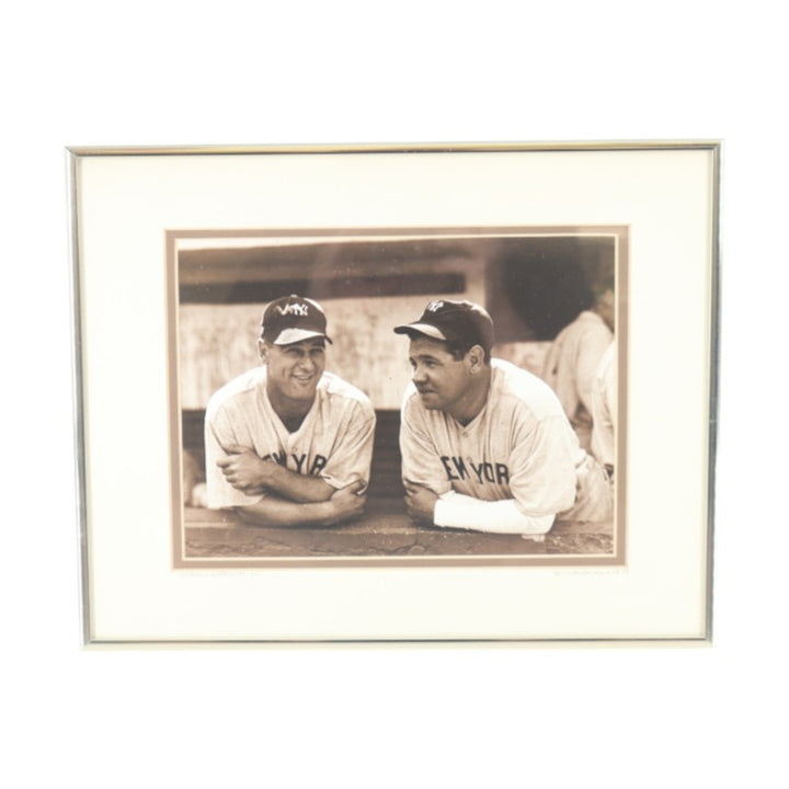 Babe Ruth and Lou Gehrig New York Yankees Framed Photo 8x10