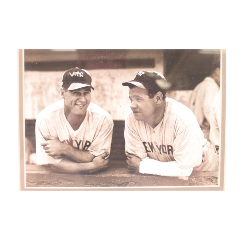Babe Ruth and Lou Gehrig New York Yankees Framed Photo 8x10