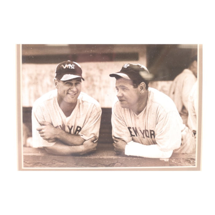 Babe Ruth and Lou Gehrig New York Yankees Framed Photo 8x10