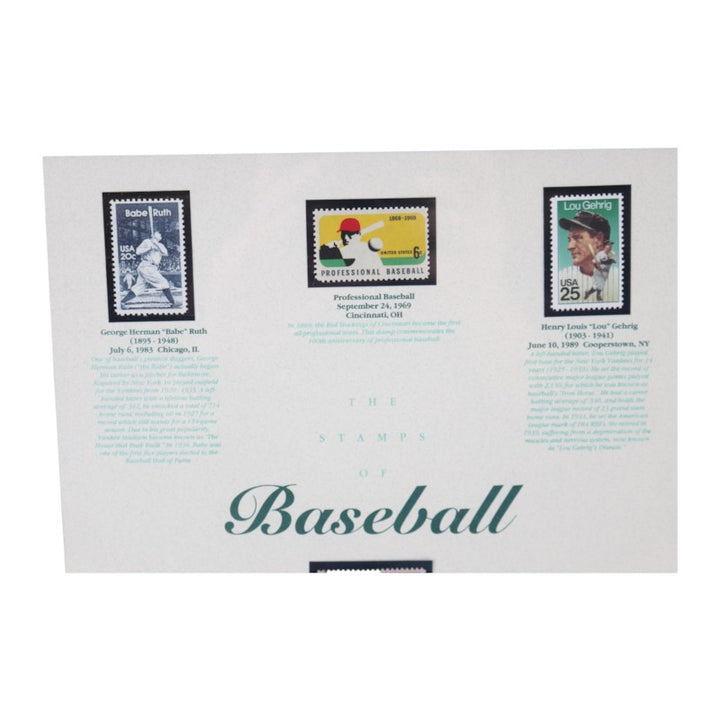 The Stamps of Baseball 11x14 Framed Collage