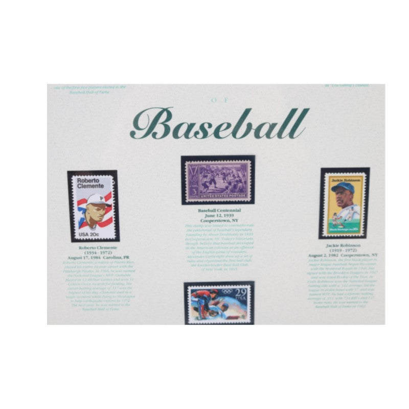The Stamps of Baseball 11x14 Framed Collage
