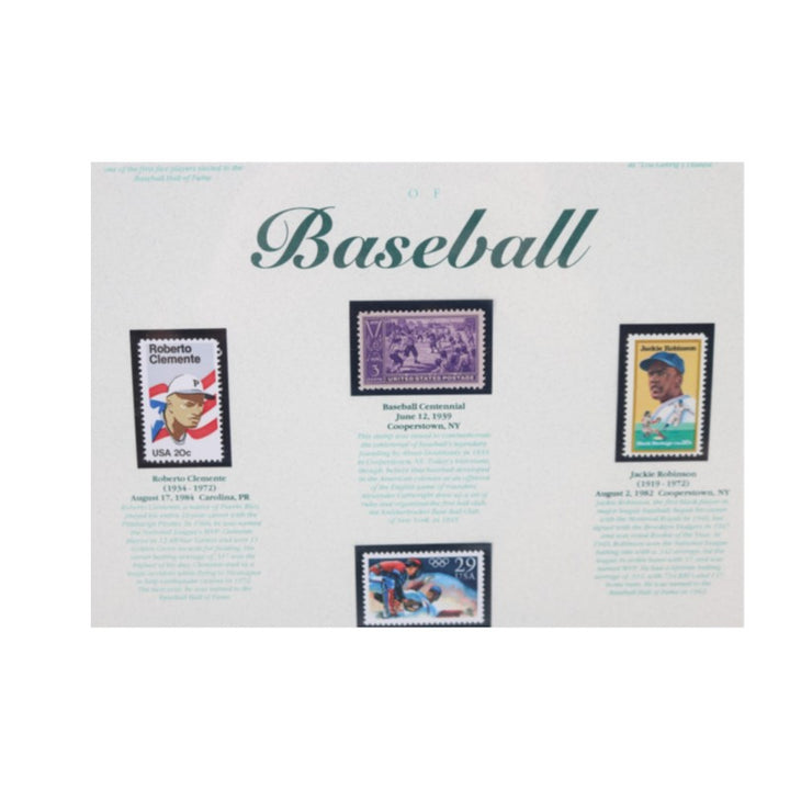 The Stamps of Baseball 11x14 Framed Collage