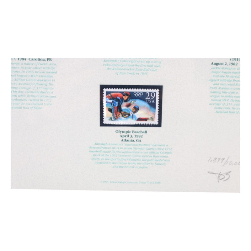 The Stamps of Baseball 11x14 Framed Collage