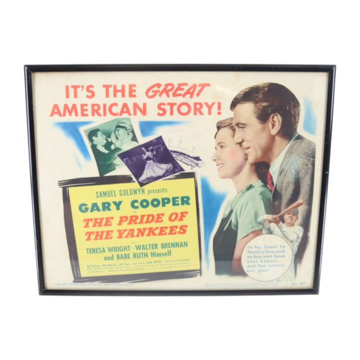 The Pride of the Yankees 11x14 Framed Movie Poster