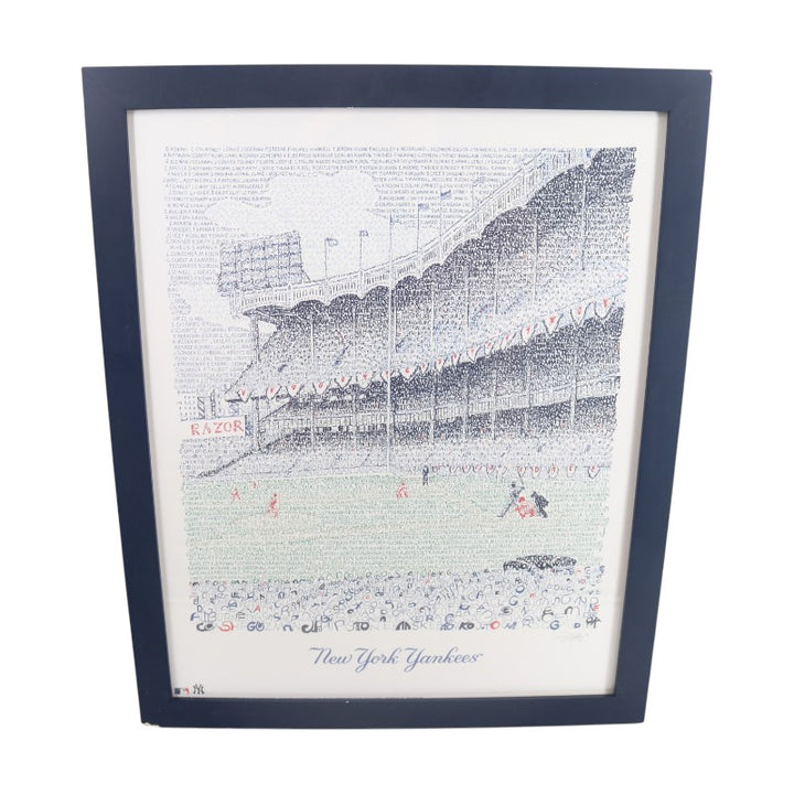 New York Yankees Art of Words Yankee Stadium by Daniel Duffy 16x20 Framed Print