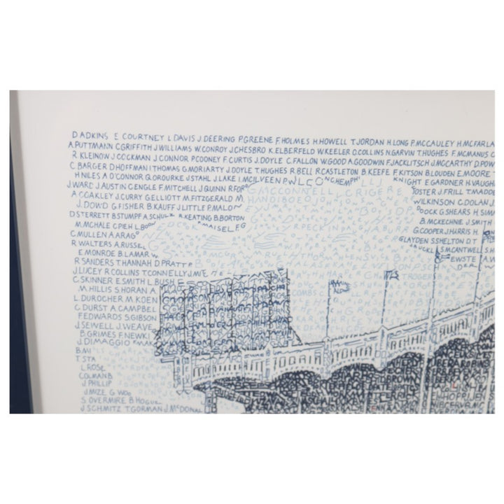 New York Yankees Art of Words Yankee Stadium by Daniel Duffy 16x20 Framed Print