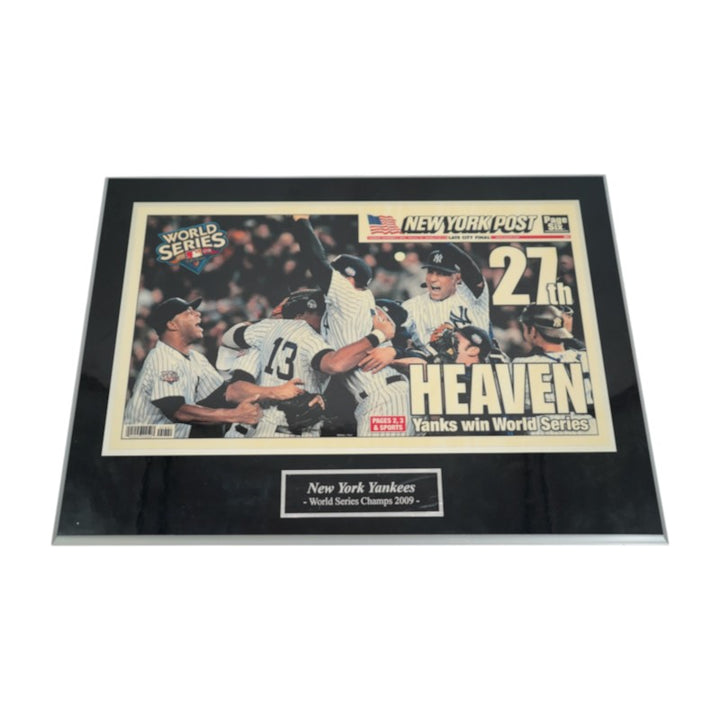 New York Post November 5th 2009 New York Yankees World Series Champs 2009 Plaque 11x19