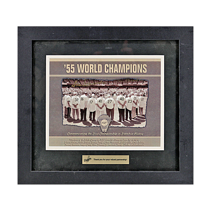 Don Newcombe & Tommy Lasorda Los Angeles Dodgers Dual Sgned Autographed 8x10 Framed Photo (JSA COA #AZ58754)