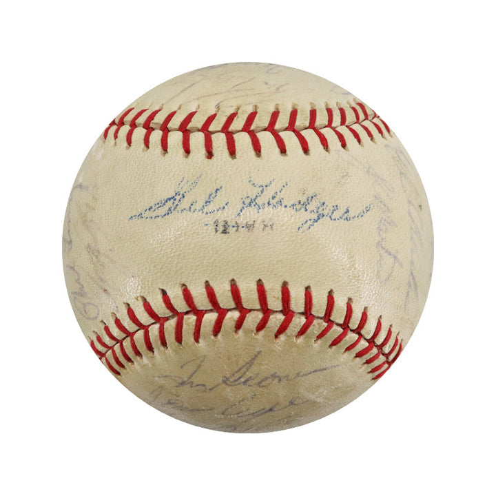 1968 New York Mets Team Signed 28 Signature Spalding OPL Baseball (JSA LOA)