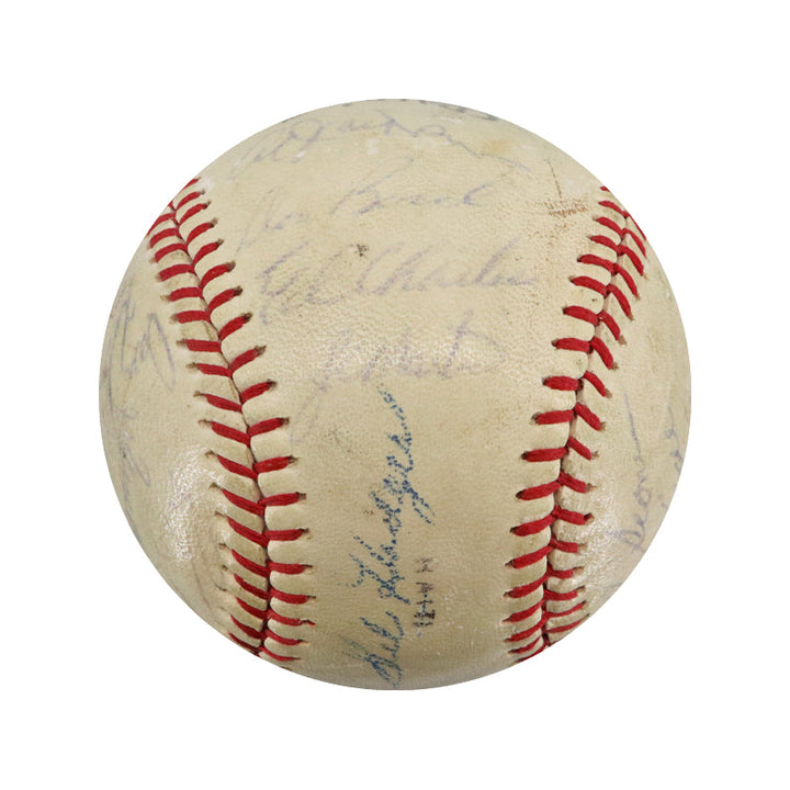 1968 New York Mets Team Signed 28 Signature Spalding OPL Baseball (JSA LOA)