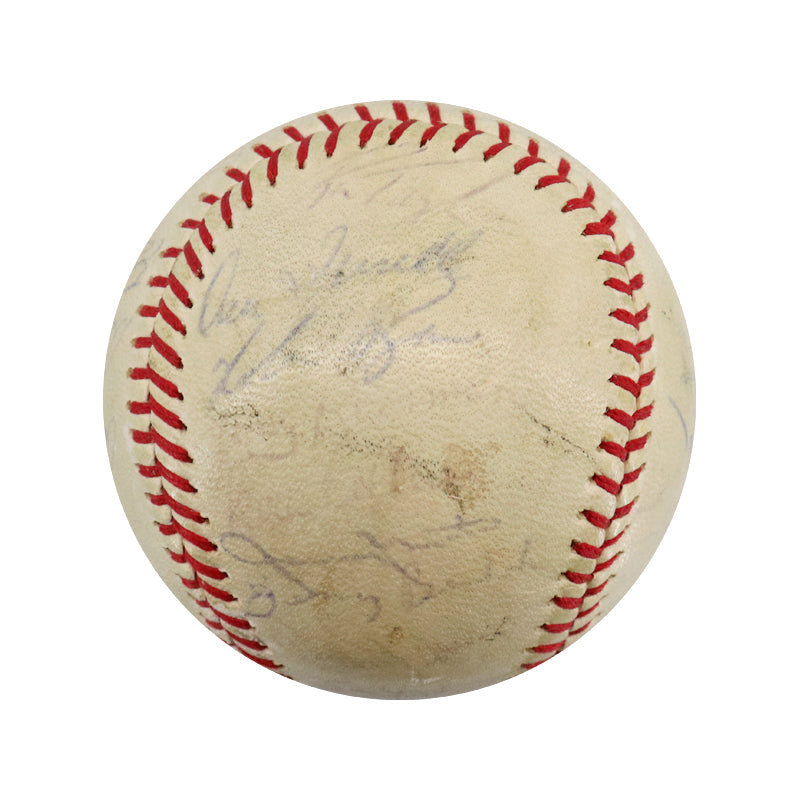 1968 New York Mets Team Signed 28 Signature Spalding OPL Baseball (JSA LOA)