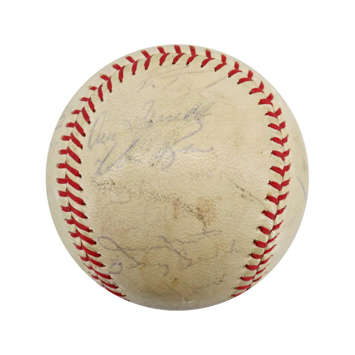 1968 New York Mets Team Signed 28 Signature Spalding OPL Baseball (JSA LOA)