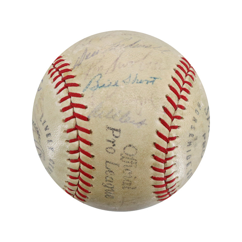 1968 New York Mets Team Signed 28 Signature Spalding OPL Baseball (JSA LOA)