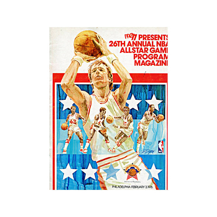 1976 Official NBA All Star Game ASG Souvenir Program Magazine Philadelphia