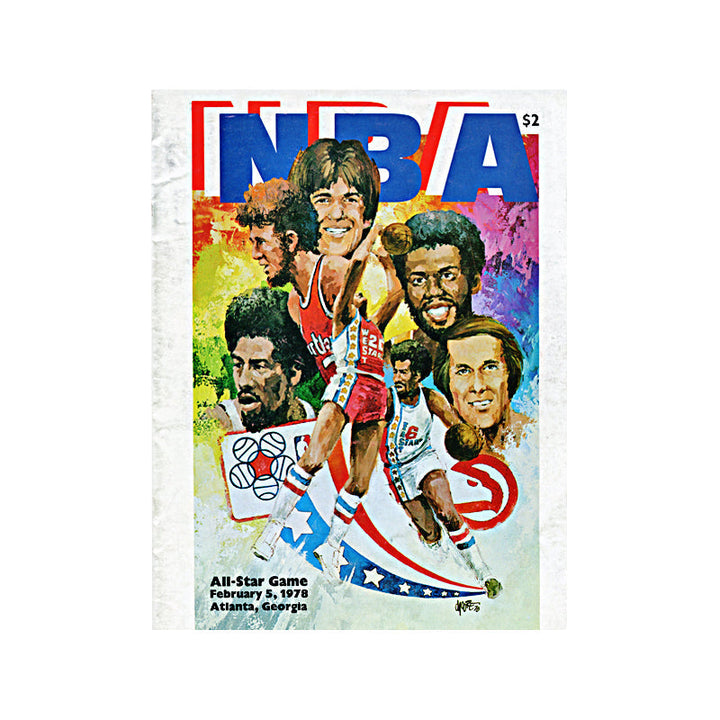 1978 Official NBA All Star Game ASG Souvenir Program Magazine Atlanta